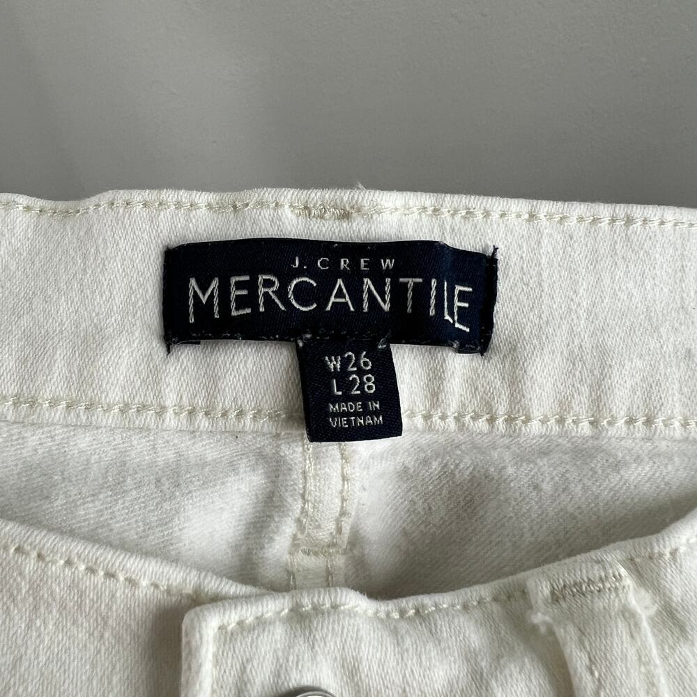 J. Crew Mercantile White Skinny Jeans Women's 26 Denim Mid Rise Stretch - Picture 5 of 6